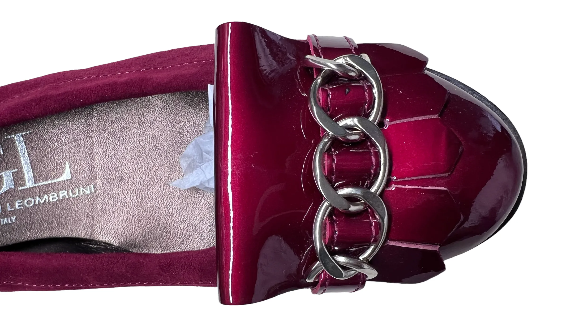 AGL - ATTILIO GIUSTI LEOMBRUNI - RED KILT DRESS SUEDE FLATS **FREE SHIPPING**