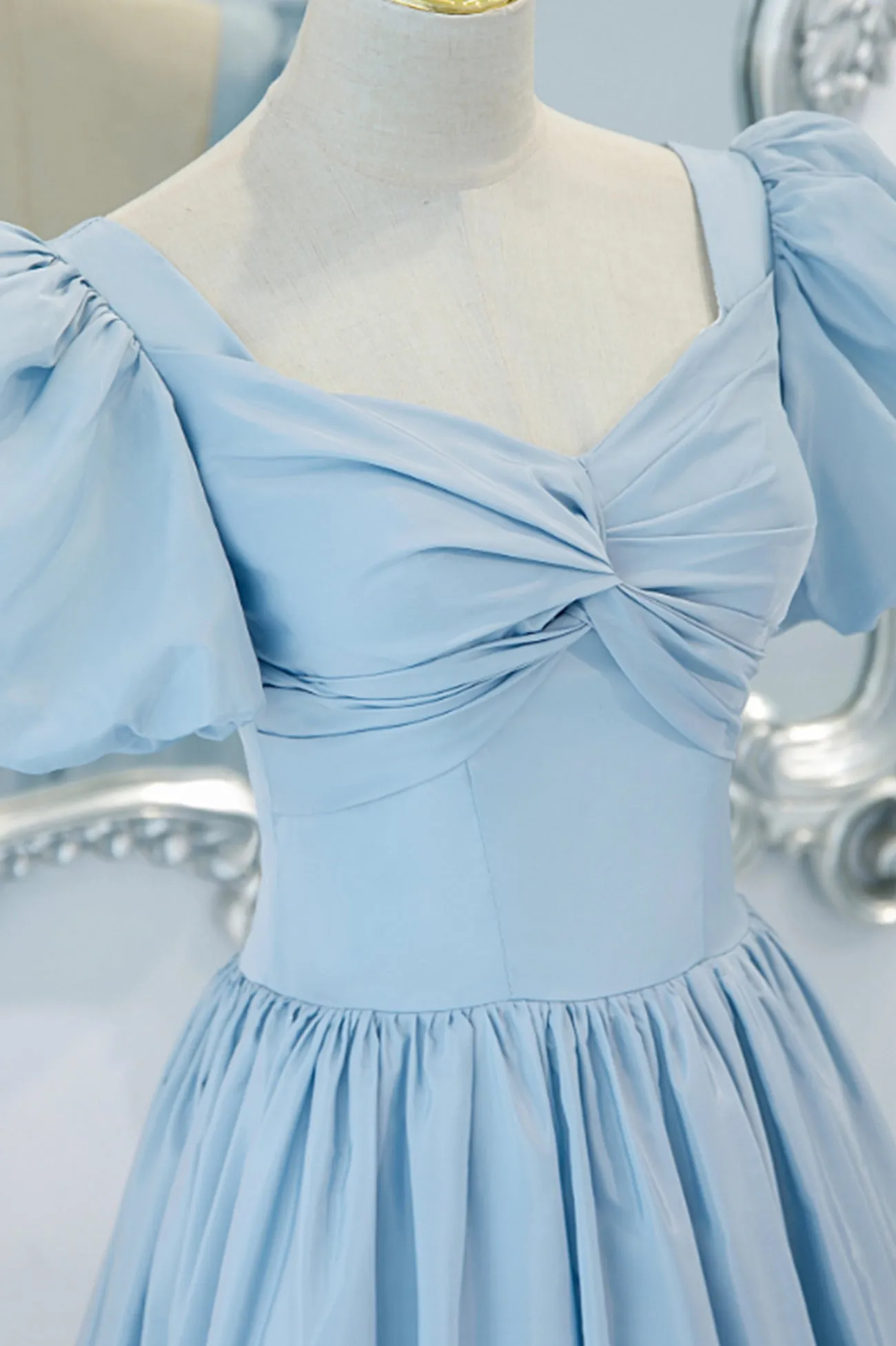 Blue A-Line Long Prom Dress Blue Formal Evening Dress