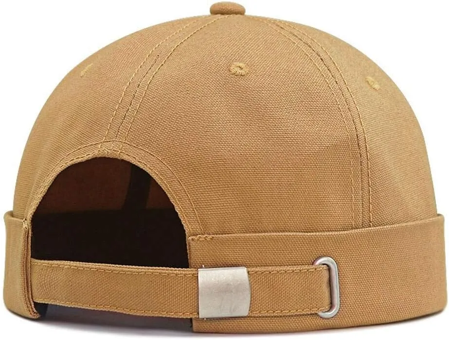 Brimless Cap Skullcap Rolled Cuff No Visor Beanie Sailor Hat for L/XXL Big Head