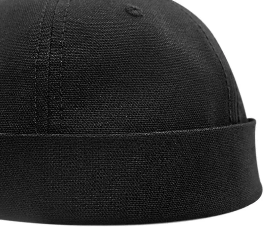 Brimless Cap Skullcap Rolled Cuff No Visor Beanie Sailor Hat for L/XXL Big Head