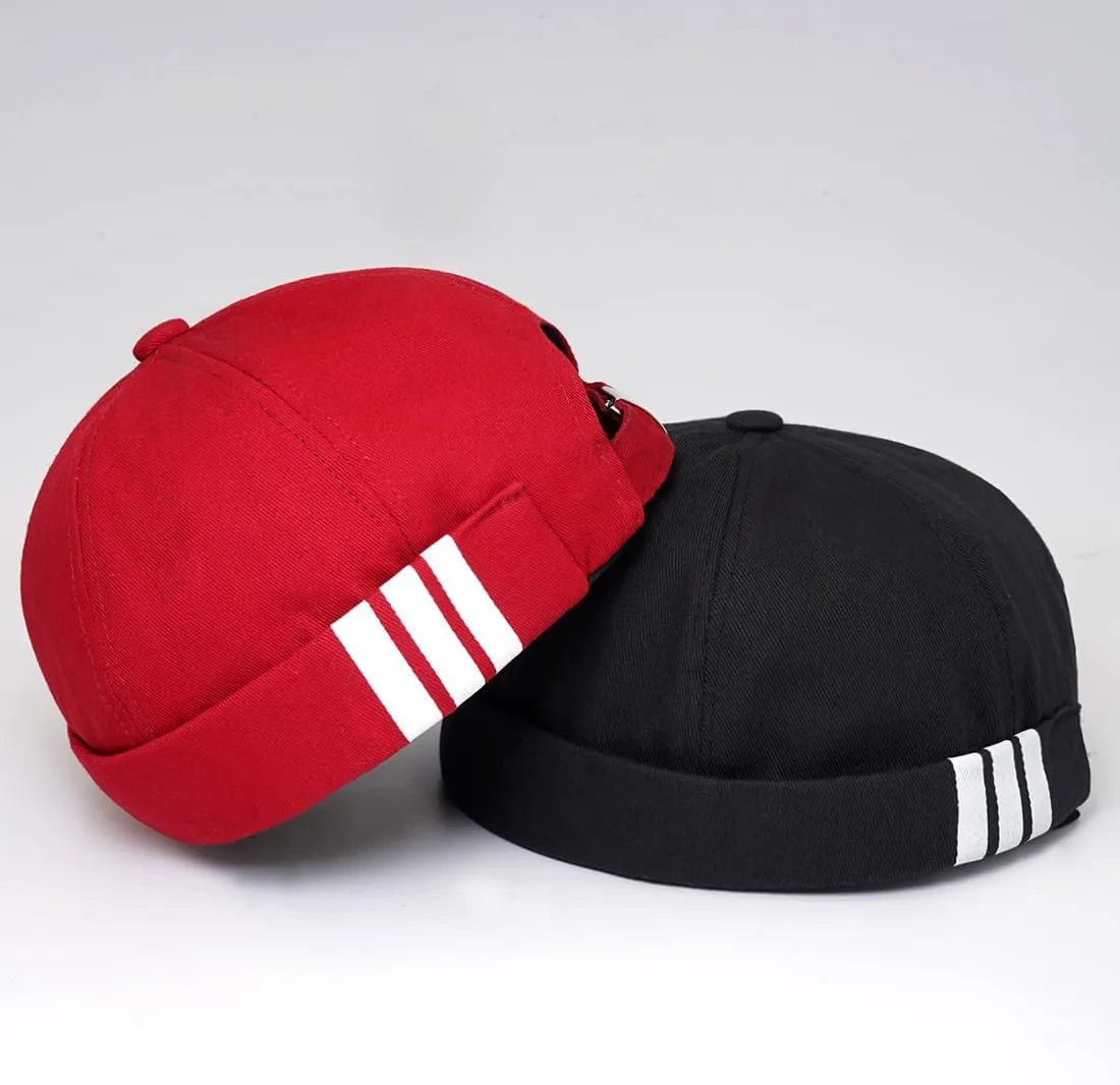 Dome Brimless Hats for Women Men Beanie Docker Cap Sailor Skull Cap