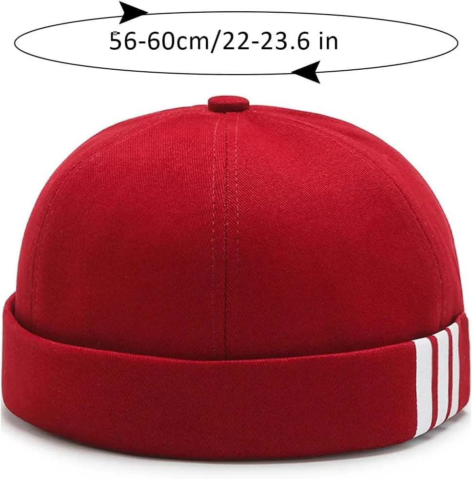 Dome Brimless Hats for Women Men Beanie Docker Cap Sailor Skull Cap