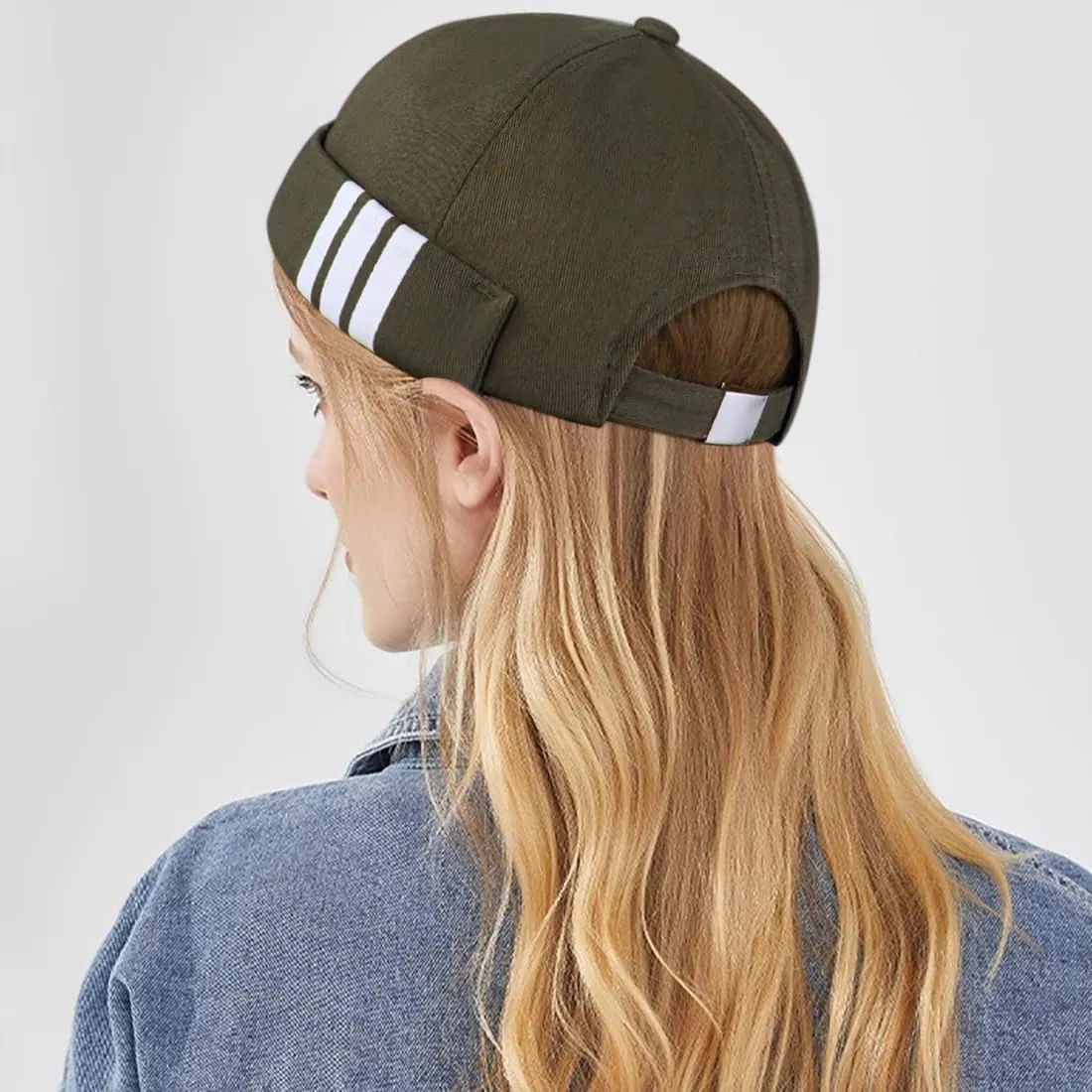 Dome Brimless Hats for Women Men Beanie Docker Cap Sailor Skull Cap