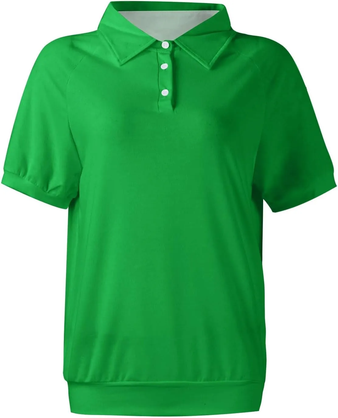 Golf Polo Shirts for Women 2025 Summer Short Sleeve Button Down Blouse Plus Size Dressy Casual Work Tops