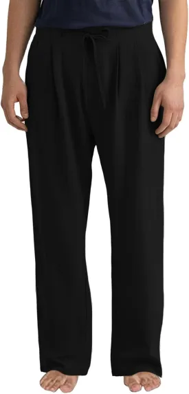 Men Linen Pants Plain Plus Size Flat Front Pants Lightweight Drawstring Waist Vacation Slacks Summer Casual Trousers