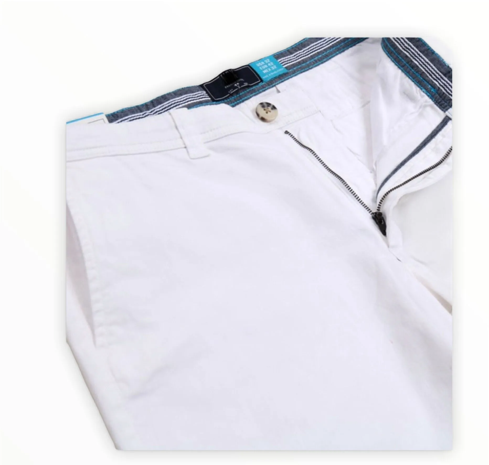 Men's Classic White Summer  Shorts