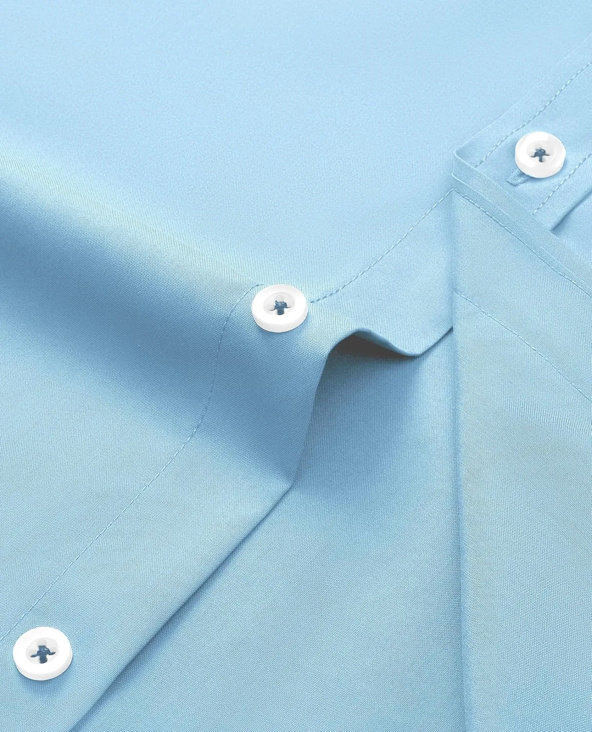 Mens Dress Shirts Wrinkle Free Dress Shirts for Men Long Sleeve Button Down Shirts Banded Collar Shirts