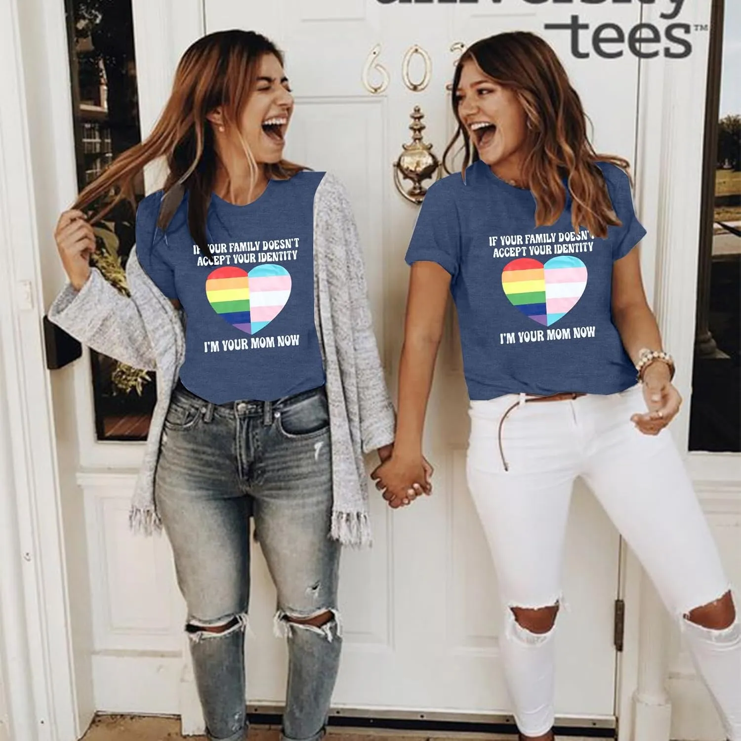 Pride Mom Shirts Women Rainbow Flag T Shirt LGBTQ Pride Shirt Ally Top LGBT Equality Shirt Rainbow Heart Graphic Casual Tee