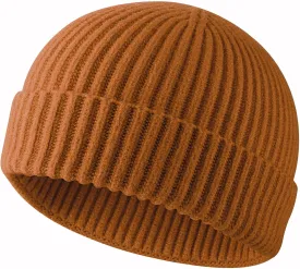 ROYBENS Swag Wool Knit Cuff Short Fisherman Beanie for Men Women, Winter Warm Hats