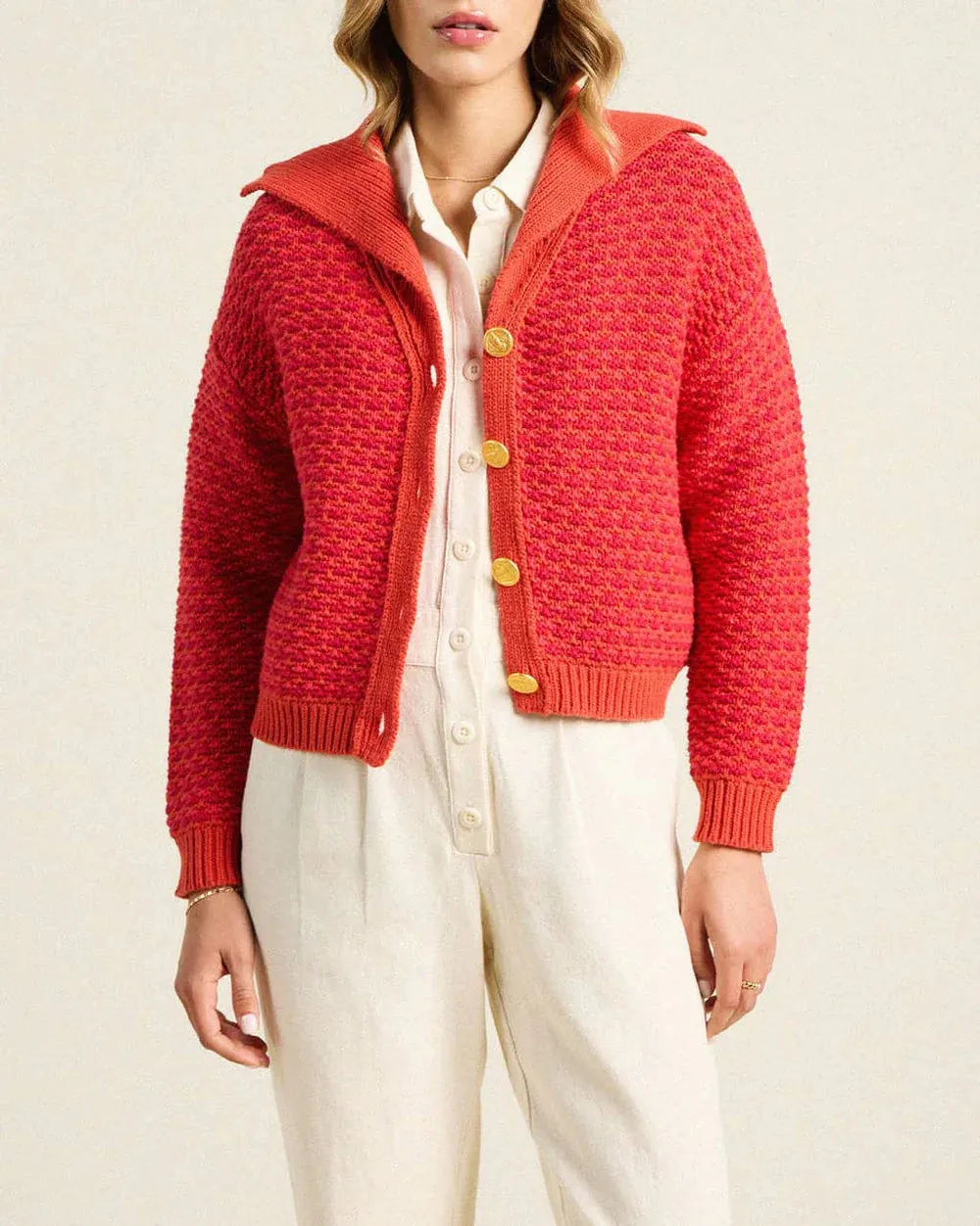 Savannah Cardigan- Red