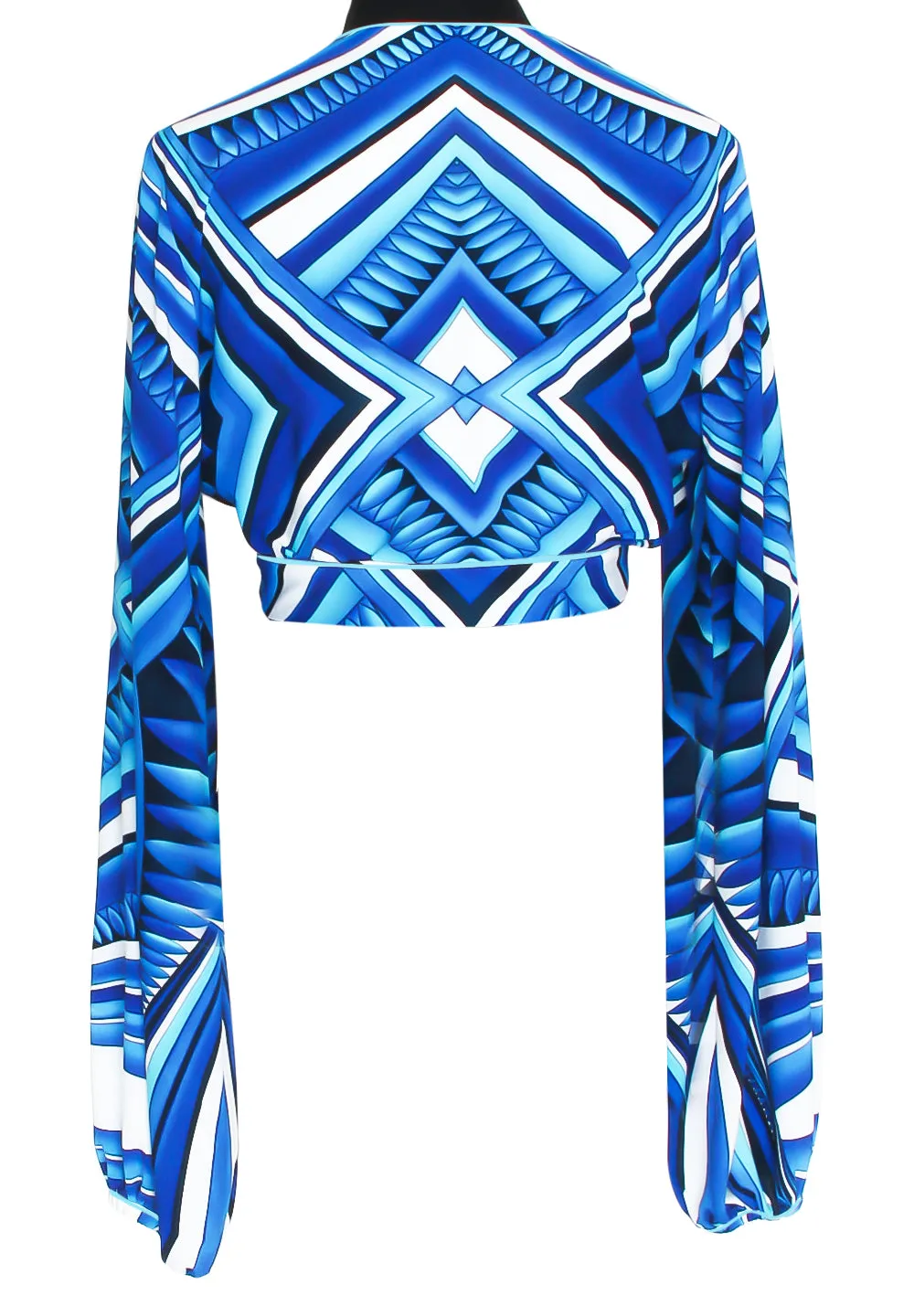 Tribal - Panacea Cropped Blouse (Baby Blue)