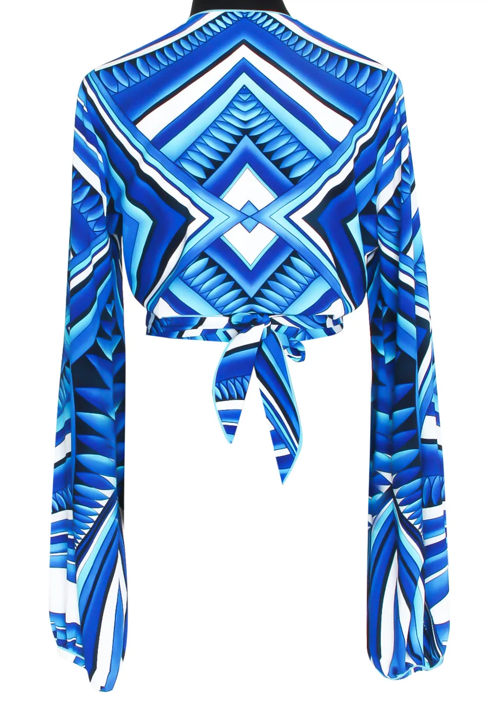 Tribal - Panacea Cropped Blouse (Baby Blue)
